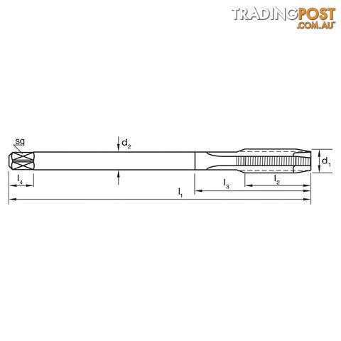 Tap T154 MF 25x1.5 6H Gun N Din374 B HSSE Sutton Tools T1542507 - photo 2 of 2