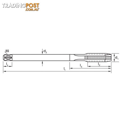 Tap T155 MF 12x1 6G Gun N Din374 B HSSE Sutton Tools T1551205 - photo 2 of 2