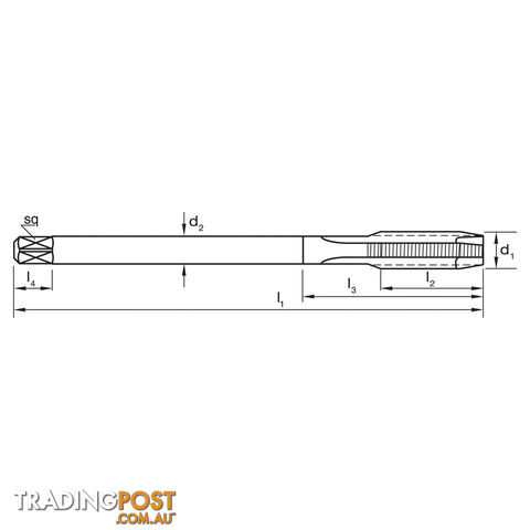 TAP T157 MF 14x1.5 6H GUN N DIN374 B HSSE TiN Sutton Tools T1571407 - photo 2 of 2