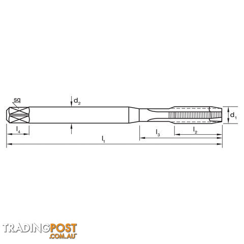 Tap T166 UNC 5/16-18 2B Gun N Din2184-1 B HSSE Blu Sutton Tools T1660794 - photo 2 of 2