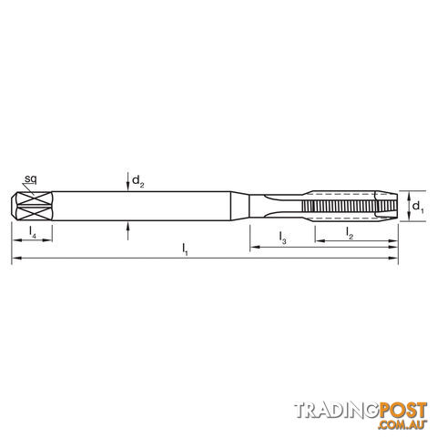 Tap T170 UNC 3/8-16 2B Gun VA Din2184-1 B HSSE Blu Sutton Tools T1700953 - photo 2 of 2