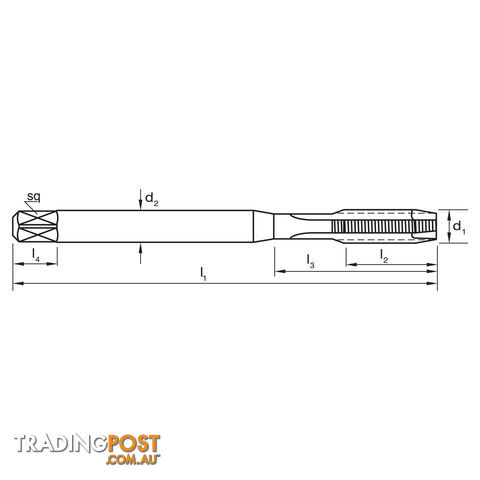 Tap T176 UNF 4-48 2B Gun VA Din2184-1 B HSSE Blu Sutton Tools T1760284 - photo 2 of 2