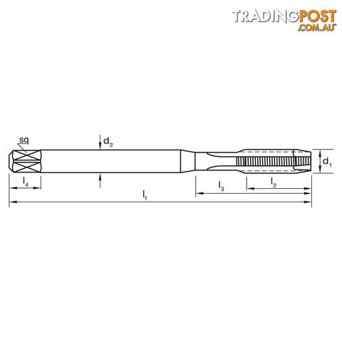 Tap T176 UNF 10-32 2B Gun VA Din2184-1 B HSSE Blu Sutton Tools T1760483 - photo 2 of 2