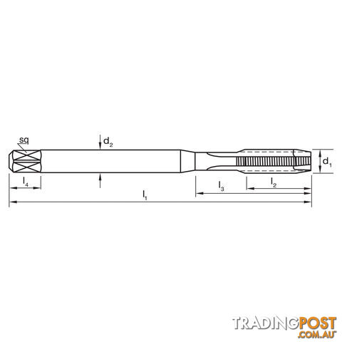 Tap T176 UNF 7/16-20 2B Gun VA Din2184-1 B HSSE Blu Sutton Tools T1761111 - photo 2 of 2