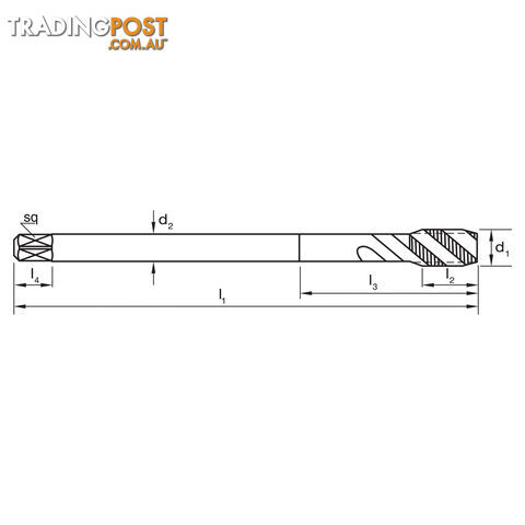 Tap T190 M 14x2 6H Spiral R40 N Din376 C HSSE Blu Sutton Tools T1901400 - photo 2 of 2