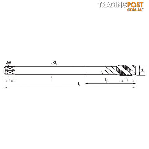 Tap T247 MF 10x1 6H Spiral R40 N Din374 C HSSE Blu Sutton Tools T2471005 - photo 2 of 2