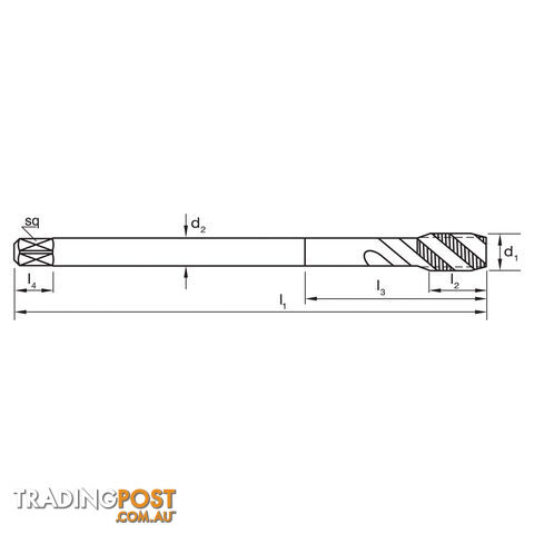 Tap T247 MF 12x1.5 6H Spiral R40 N Din374 C HSSE Blu Sutton Tools T2471207 - photo 2 of 2