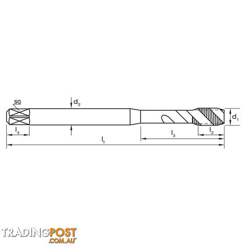 Tap T260 UNC 4-40 2B Spiral R40 N Din2184-1 C HSSE Blu Sutton Tools T2600284 - photo 2 of 2