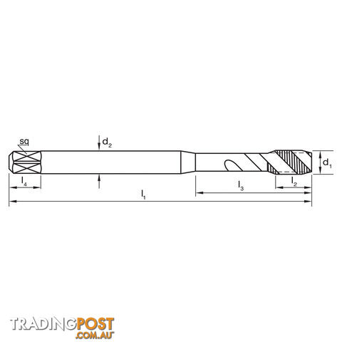 Tap T260 UNC 6-32 2B Spiral R40 N Din2184-1 C HSSE Blu Sutton Tools T2600351 - photo 2 of 2
