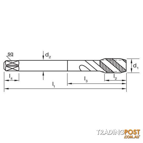 Tap T263 UN 1-1/8-8 2B Spiral R40 VA Din2184-1 C HSSE Sutton Tools T2632858 - photo 2 of 2