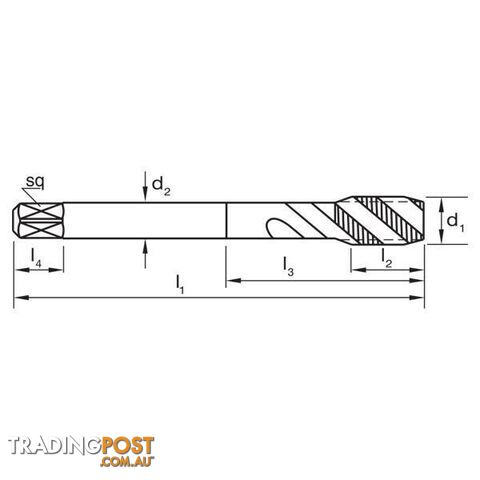 Tap T263 UN 1-5/8-8 2B Spiral R40 VA Din2184-1 C HSSE Sutton Tools T2634128 - photo 2 of 2
