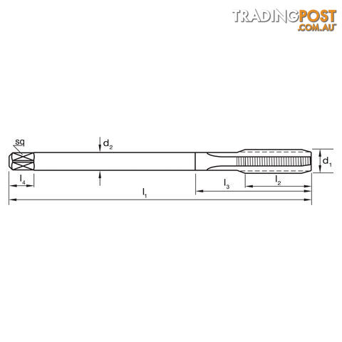 Tap T287 M 16x2 6H Straight N Din376 C HSSE Sutton Tools T2871600 - photo 2 of 2