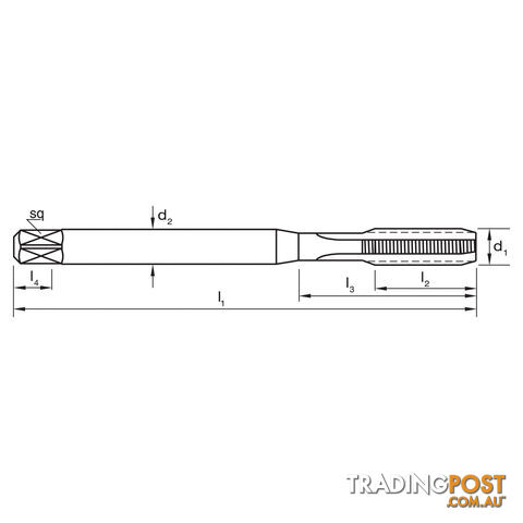 Tap T290 M 5x0.8 6HX StraightGG Din371 C HSSE Ni+Blu Sutton Tools T2900500 - photo 2 of 2