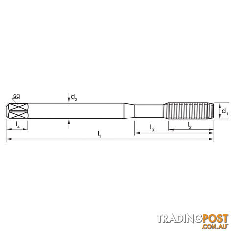Tap T309 M 1.7x0.35 6HX Forming N Din2174 C HSSE Sutton Tools T3090170 - photo 2 of 2
