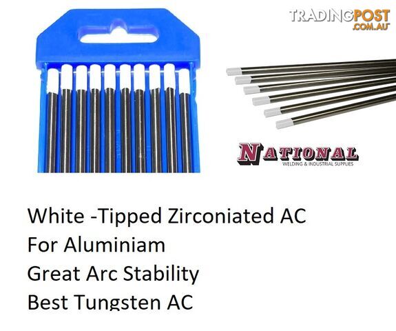 3.2mm 0.8% Zirconiated Tig Tungsten Electrode Pack of 10