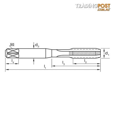 Tap T385 M 6x1 6H Straight N ISO529 Inter HSS Sutton Tools T3850600 - photo 2 of 2