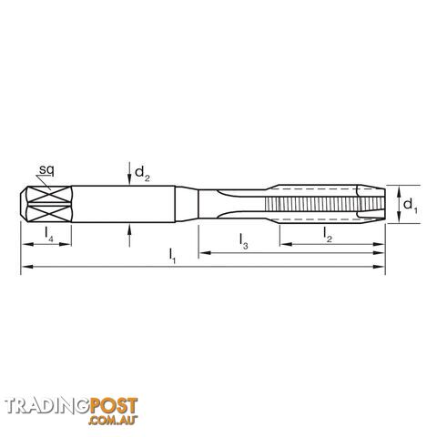 Tap T393 M 4x0.7 6H Gun N ISO529 Inter HSSE Sutton Tools T3930400 - photo 2 of 2