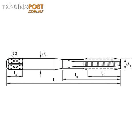 Tap T394 M 3.5x0.6 6H Gun N ISO529 Inter HSSE BLU Sutton Tools T3940350 - photo 2 of 2