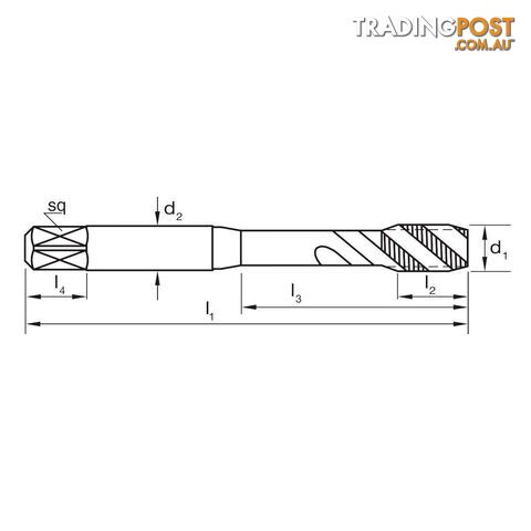 Tap T396 M 24x3 6H Spiral N ISO529 Bott HSSE BLU Sutton T3962400 - photo 2 of 2