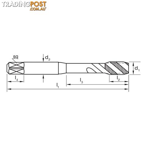 Tap T397 M 10x1.5 6H Spiral N ISO529 Bott HSSE Sutton Tools T3971000 - photo 2 of 2