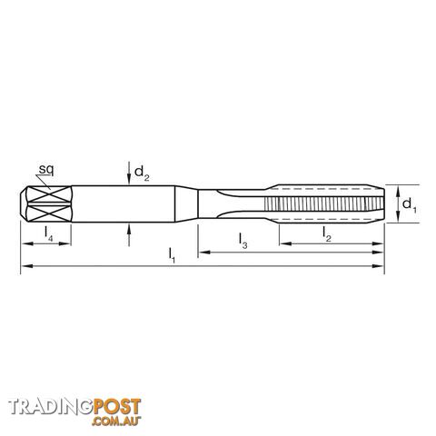 Tap T402 MF 12x1.25 6H Straight N ISO529 Inter HSS Sutton Tools T4021206 - photo 2 of 2