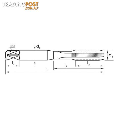 Tap T415 UNC 1-1/8-7 2B Straight N ISO529 Inter HSS Sutton Tools T4152858 - photo 2 of 2