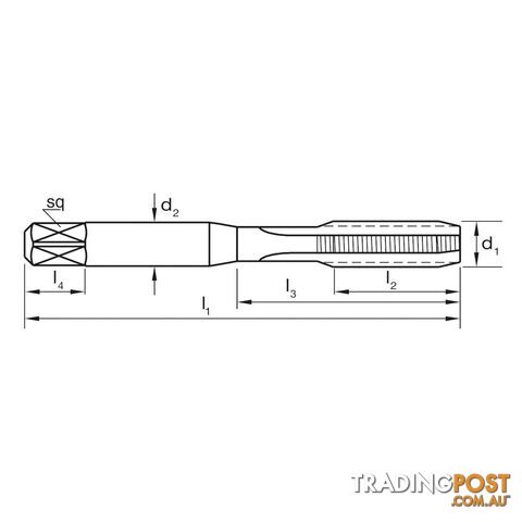 Tap T416 UNC 1-1/4-7 2B Straight N ISO529 Bott HSS Sutton Tools T4163175 - photo 2 of 2