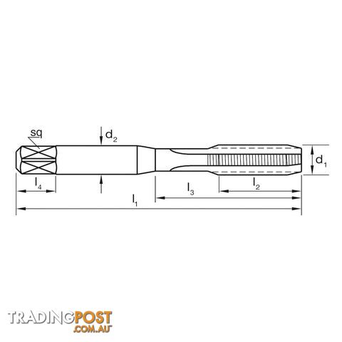 Tap T419 UNC 5/16-18 2B Straight LH N ISO529 Taper HSS Sutton Tools T4190794 - photo 2 of 2
