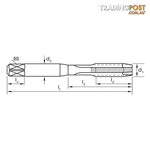 Tap T423 UNC 10-24 2B Gun N ISO529 Inter HSSE Blu Sutton Tools T4230483 - photo 2 of 2