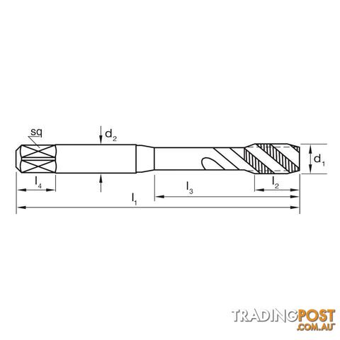 Tap T425 UNC 5/16-18 2B Spiral N ISO529 Bott HSSE Sutton Tools T4250794 - photo 2 of 2