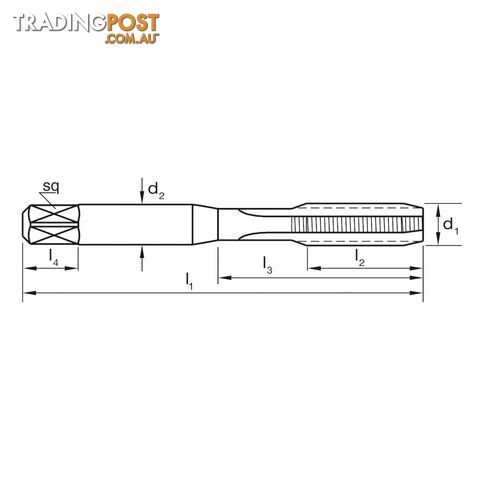 Tap T431 UNF 5/8-18 2B Straight ISO529 Taper HSS Sutton Tools T4311588 - photo 2 of 2