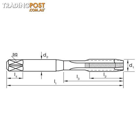 Tap T440 UNF 7/16-20 2B Gun ISO529 Inter HSSE BLU Sutton Tools T4401111 - photo 2 of 2