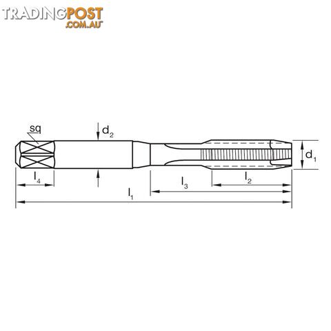 Tap T440 UNF 7/8-14 2B Gun ISO529 Inter HSS BLU Sutton Tools T4402223 - photo 2 of 2