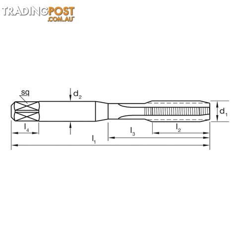 Tap T448 UN 1-3/4-8 2B Straight ISO529 Taper HSS Sutton Tools T4484445 - photo 2 of 2