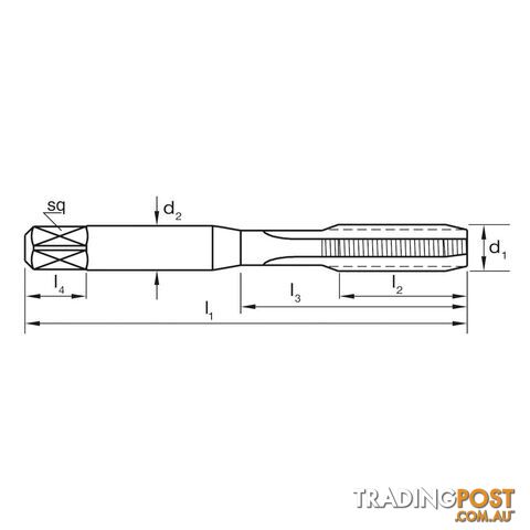 Tap T453 BSW 1-8 Z3 Straight ISO529 Bott HSS Sutton Tools T4532540 - photo 2 of 2