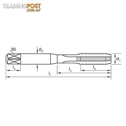 Tap T466 BSF 9/16-16 Z3 Straight ISO529 Taper HSS Sutton Tools T4661429 - photo 2 of 2