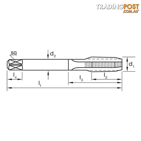 Tap T477 Rp 1/2-14 Z3 (BSPPL) Straight ISO2284 Bott HSS Sutton Tools T4772096 - photo 2 of 2