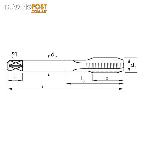 Tap T479 G 1/2-14 Z3 (BSPF) Straight ISO2284 Taper HSS Sutton Tools T4792096 - photo 2 of 2