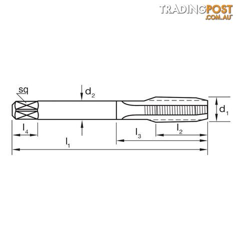 Tap T486 NPSF 1/2-14 GH5 Straight Ansi B94-9 Bott HSS Sutton Tools T4862134 - photo 2 of 2