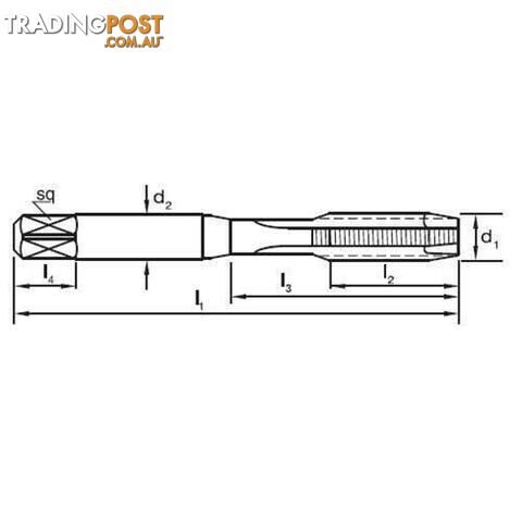 Tap T499 M 1.7x0.35 P1/6H Gun N JIS HSSE Sutton Tools T4990170 - photo 2 of 2