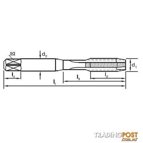 Tap T499 M 2.5x0.45 P2/6H Gun N JIS HSSE Sutton Tools T4990250 - photo 2 of 2