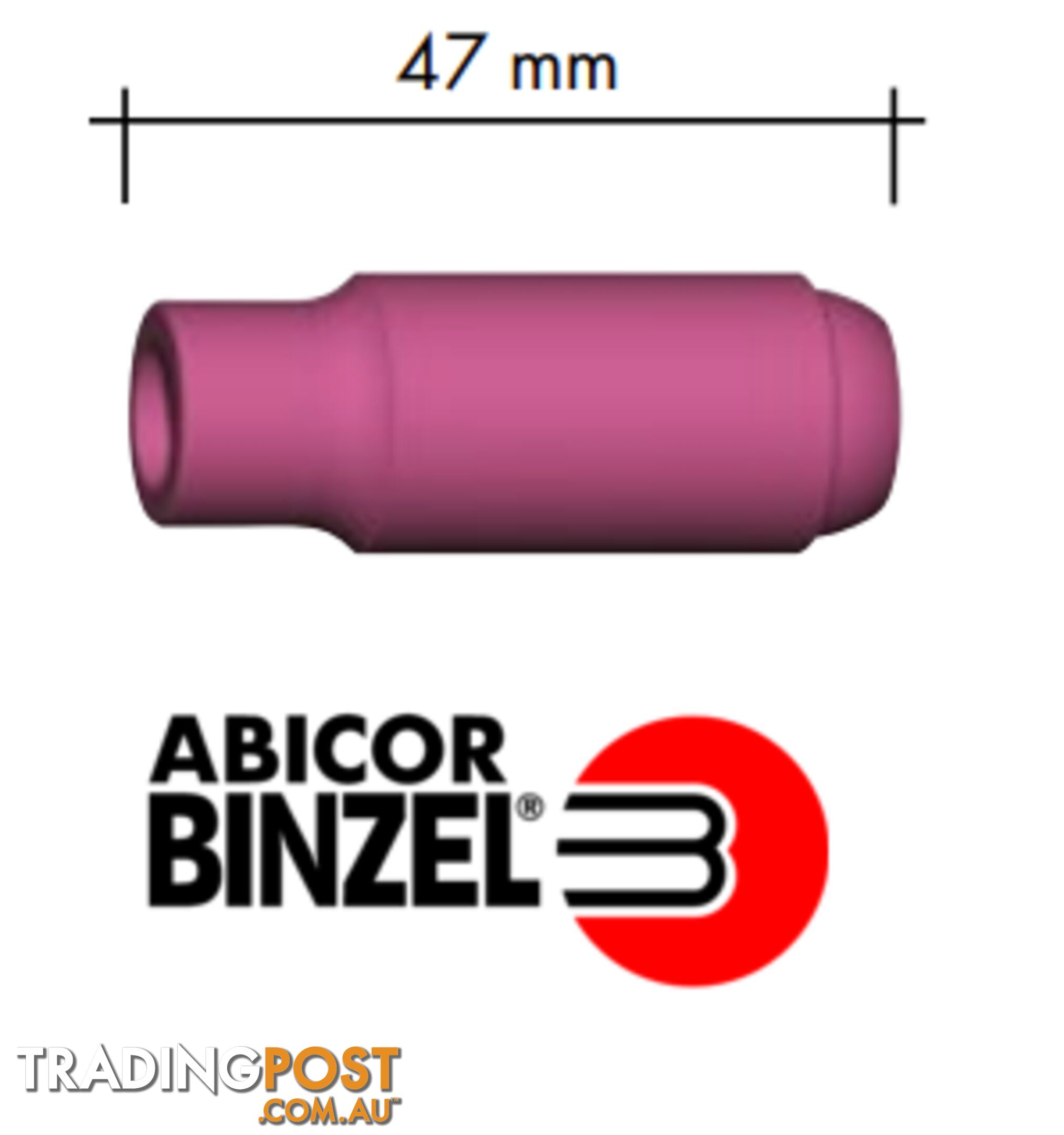 Collet Body Alumina Nozzle Size 5 Suits 17/18/26 Torch 10N49 Binzel P701.0108 Pkt : 2