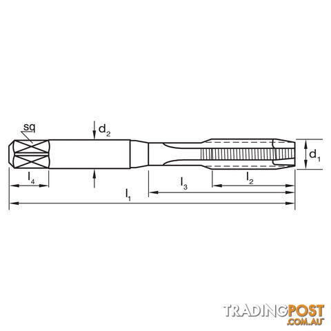 Tap T500 M 24x3 P4/6H GUN N JIS HSSE BLU Sutton Tools T5002400 - photo 2 of 2
