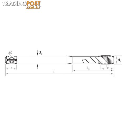 Tap T701 UNF 10-32 2B Spiral R40 N Din2184-1 C HSSE Blu Sutton Tools T7010483 - photo 2 of 2