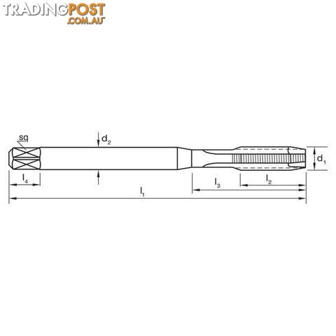Tap T702 UNF 8-36 2B Gun N Din2184-1 B HSSE Blu Sutton Tools T7020417 - photo 2 of 2