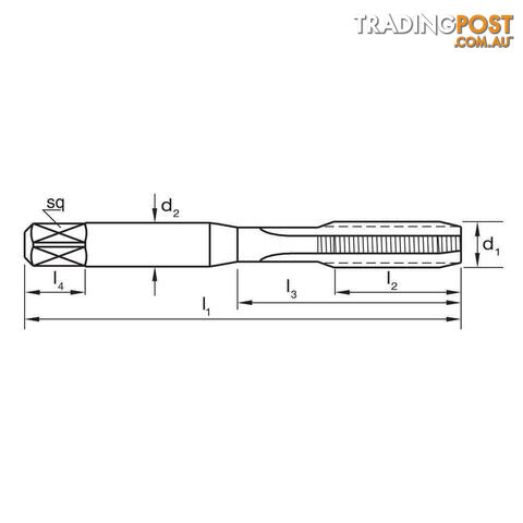 Tap T901 M 2x0.4 Set 3 Pce Straight ISO529 HSS Sutton Tools T9010200 - photo 3 of 3