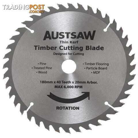 Thin Kerf Timber Blade Austsaw TBP1852040