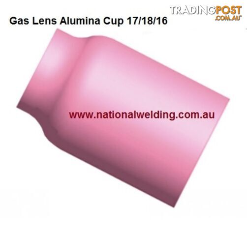 Gas Lens Alumina Cup Size 5 (8.0mm) Suits 17/18/26 Torch 54N17 Pkt : 2