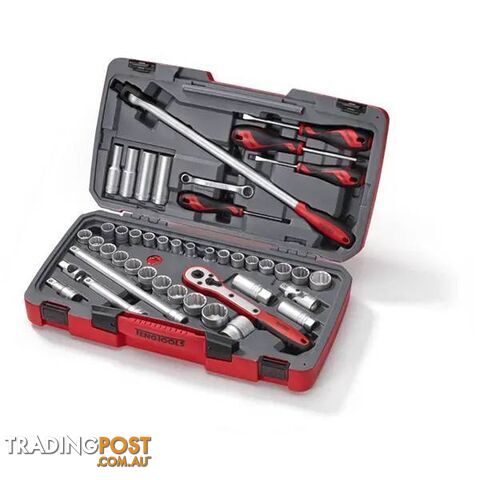1/2" Dr. Metric & Imperial Socket Set 44-Piece Teng Tools TE-T1244