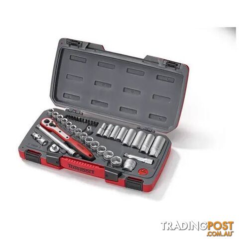 3/8" Dr. Metric Regular & Deep Socket Set 39-Piece Teng Tools TE-T3839